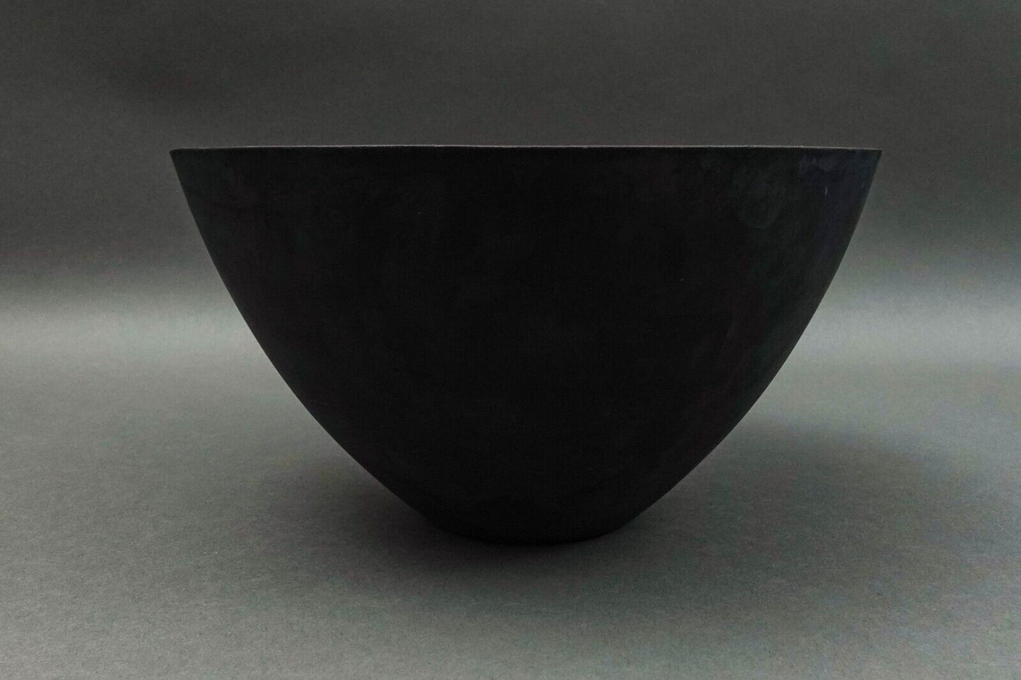 Krenit Denmark Herbert Krenchel Matte Black White Enamel Salad Serving Bowl