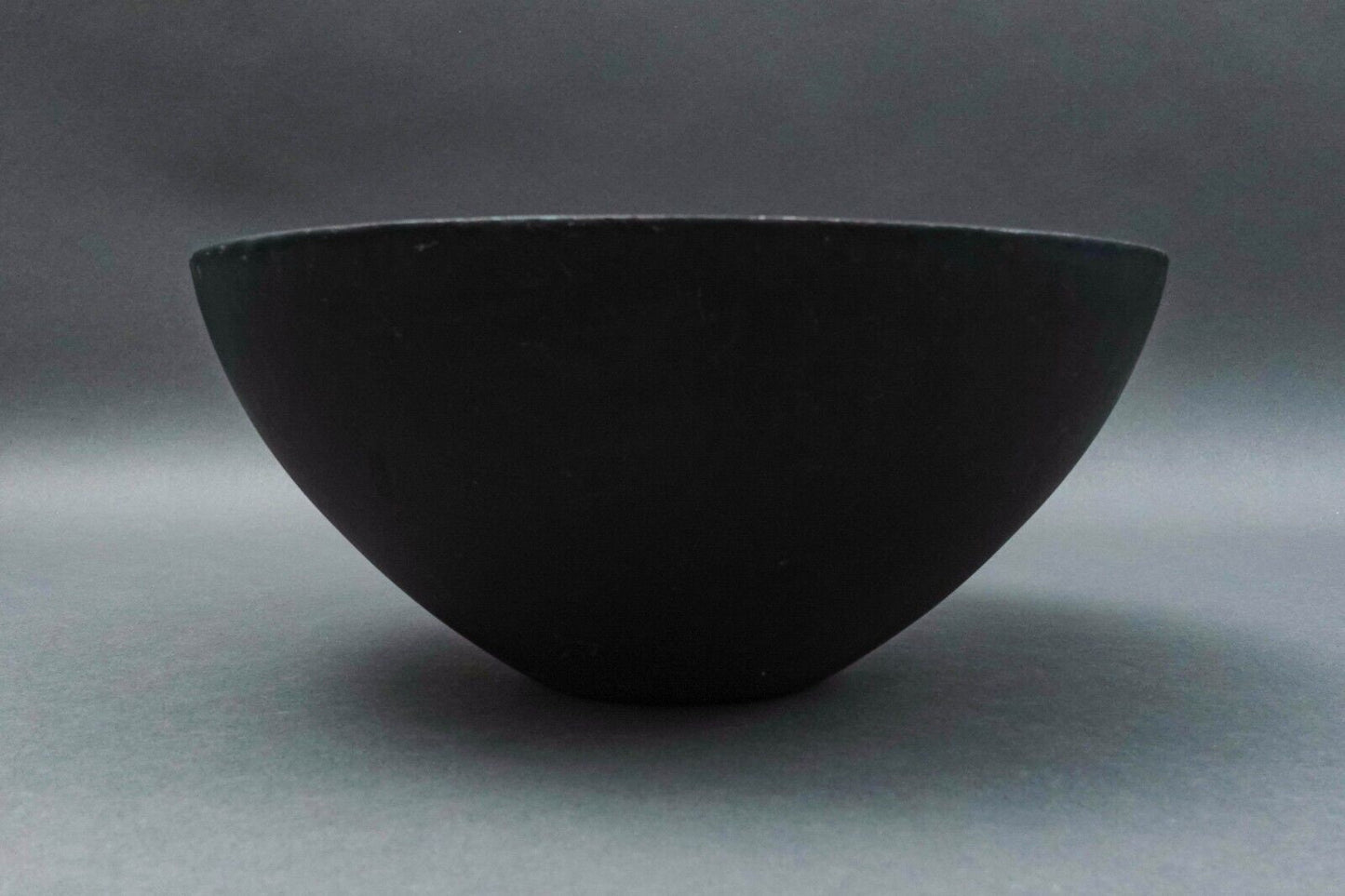 Krenit Denmark Herbert Krenchel Matte Black White Enamel Salad Serving Bowl