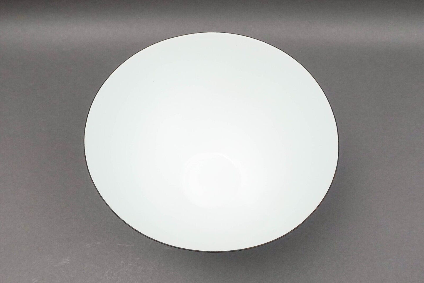 Krenit Denmark Herbert Krenchel Matte Black White Enamel Salad Serving Bowl