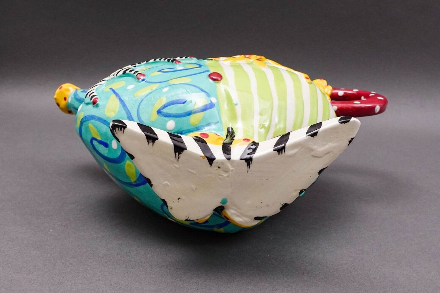 Dana Simson Whimsical My Life As A Clown Ceramic Circus Clown Teapot Sculpture