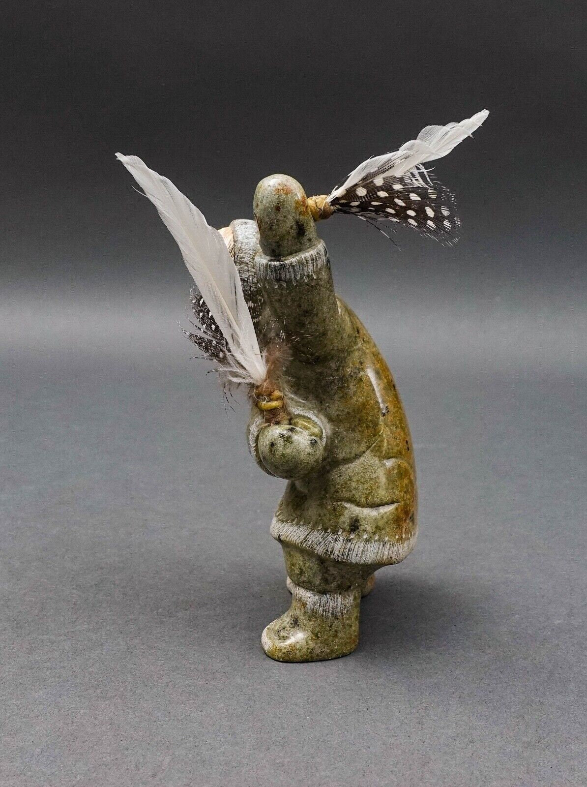 EddIe Lee Alaskan Hand Carved Soapstone Inuit Eskimo Art Figurine Sculpture