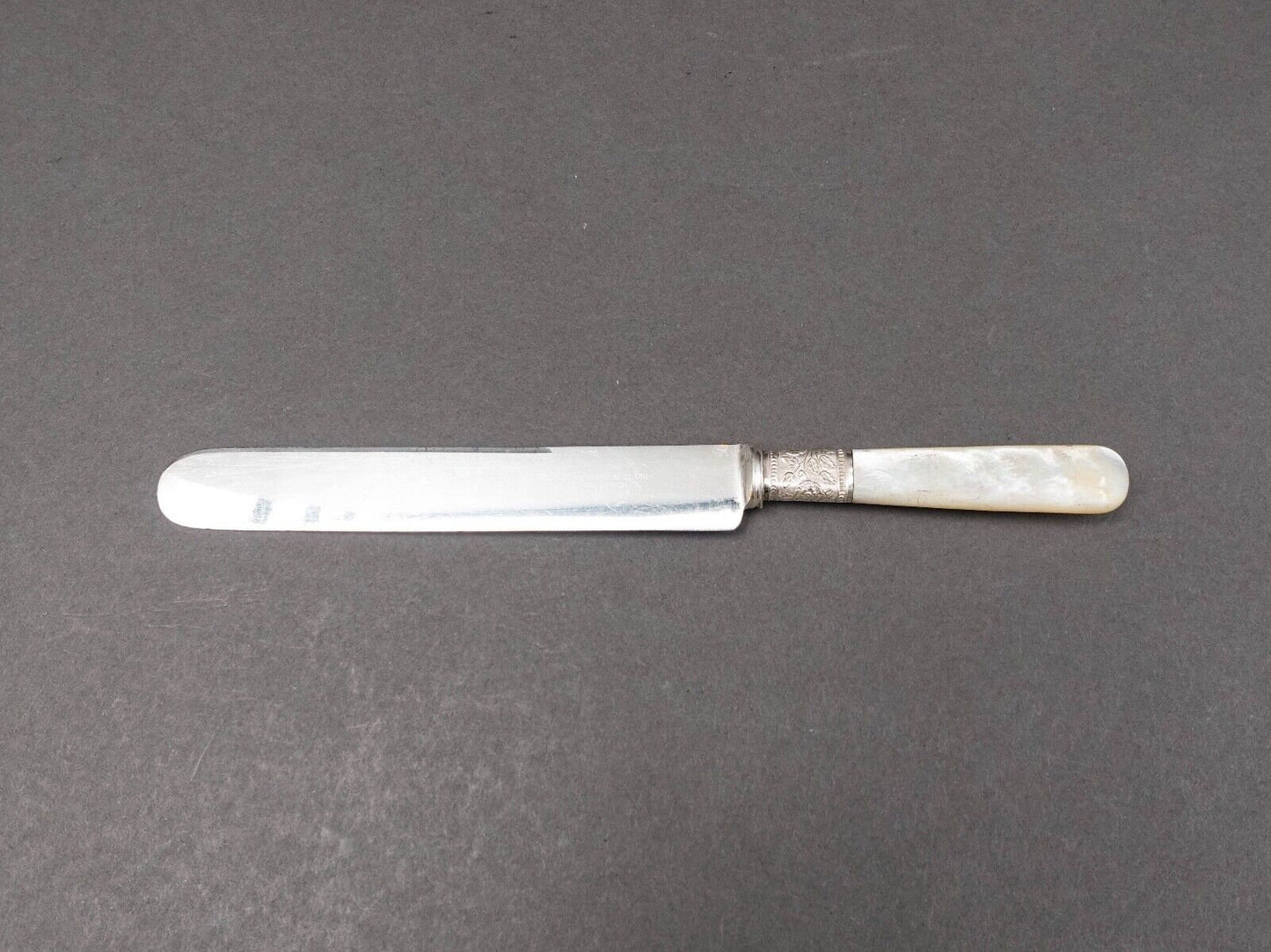 Landers Frary & Clark Aetna Works Mother Of Pearl Sterling Dinner Knife Set - 12
