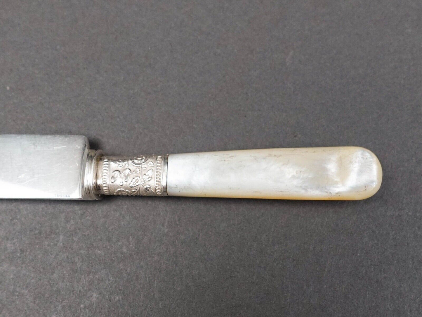 Landers Frary & Clark Aetna Works Mother Of Pearl Sterling Dinner Knife Set - 12