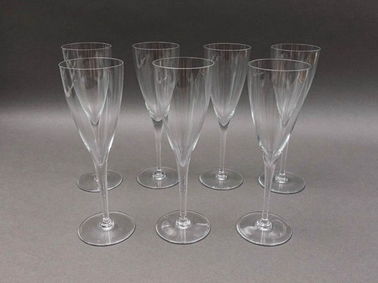 Baccarat Crystal France Dom Perignon 8 1/8" Claret Wine Glasses Set Of 7