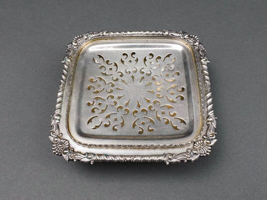 Gorham Sterling Silver Antique 1868 Footed Incense Burner Dish Tray