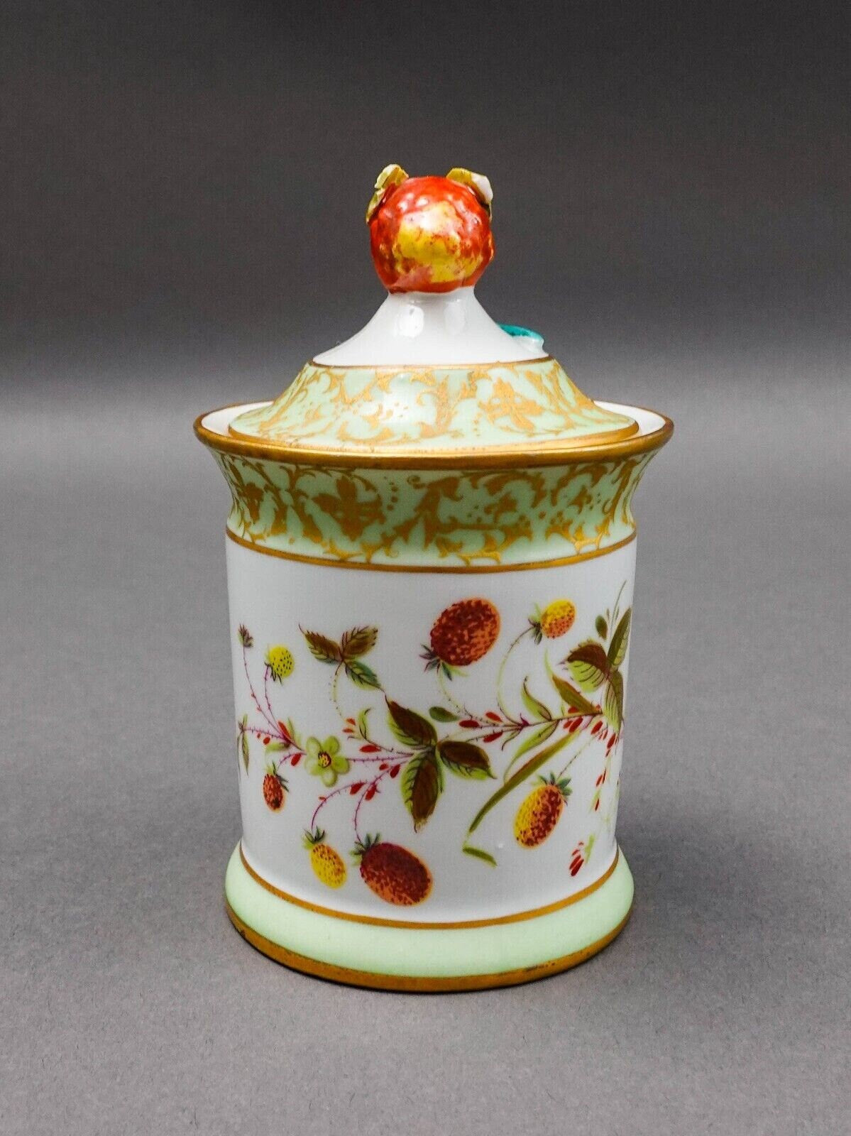 Sevres Modele et Decoration Exclusive A La Main French Porcelain Jam Jar (Read)