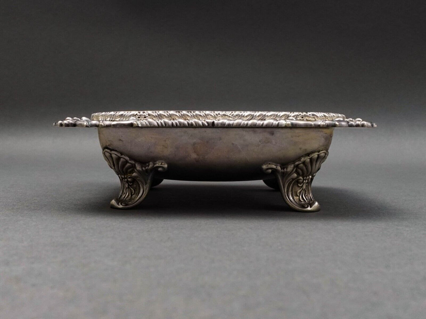 Gorham Sterling Silver Antique 1868 Footed Incense Burner Dish Tray