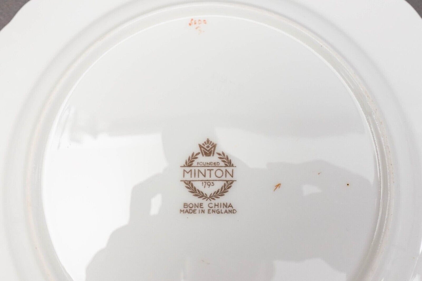 Minton England S600 Gold Laurel Leaves Light Blue Salad Dessert Plate Set Of 5