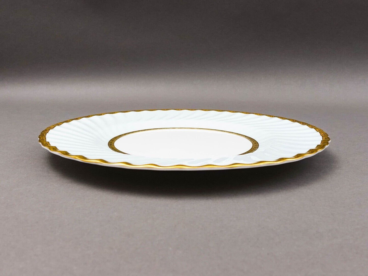 Minton England H5200 Gold Encrusted Light Blue Embassy Dinner Plate Set Of 6
