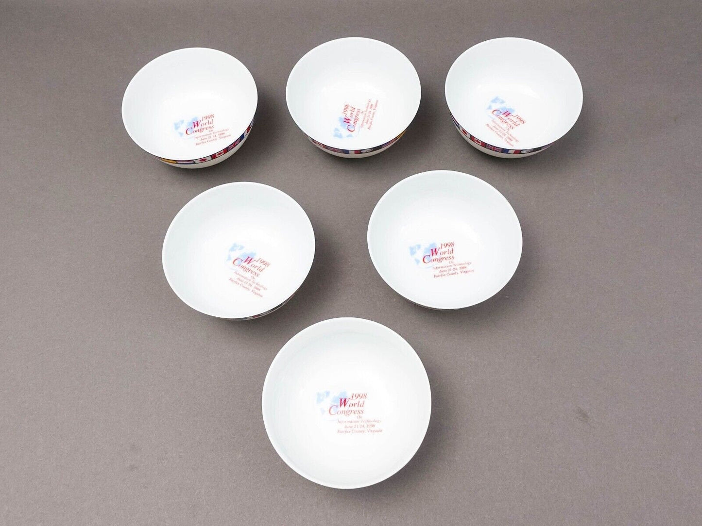 Tiffany & Co Japan 1998 World Congress On Information Technology Bowls Set Of 6