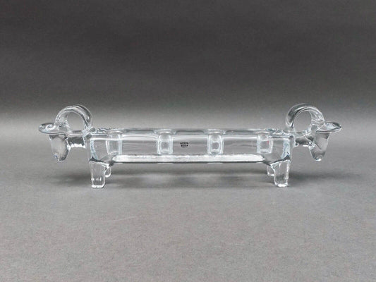 Kosta Boda Sweden Bertil Vallien Signed Julbock Goat Candlestick Candle Holder