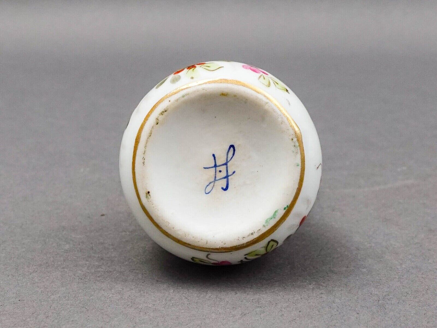 Sevres France Antique Hand Painted Floral Porcelain Miniature Bud Vase 3"