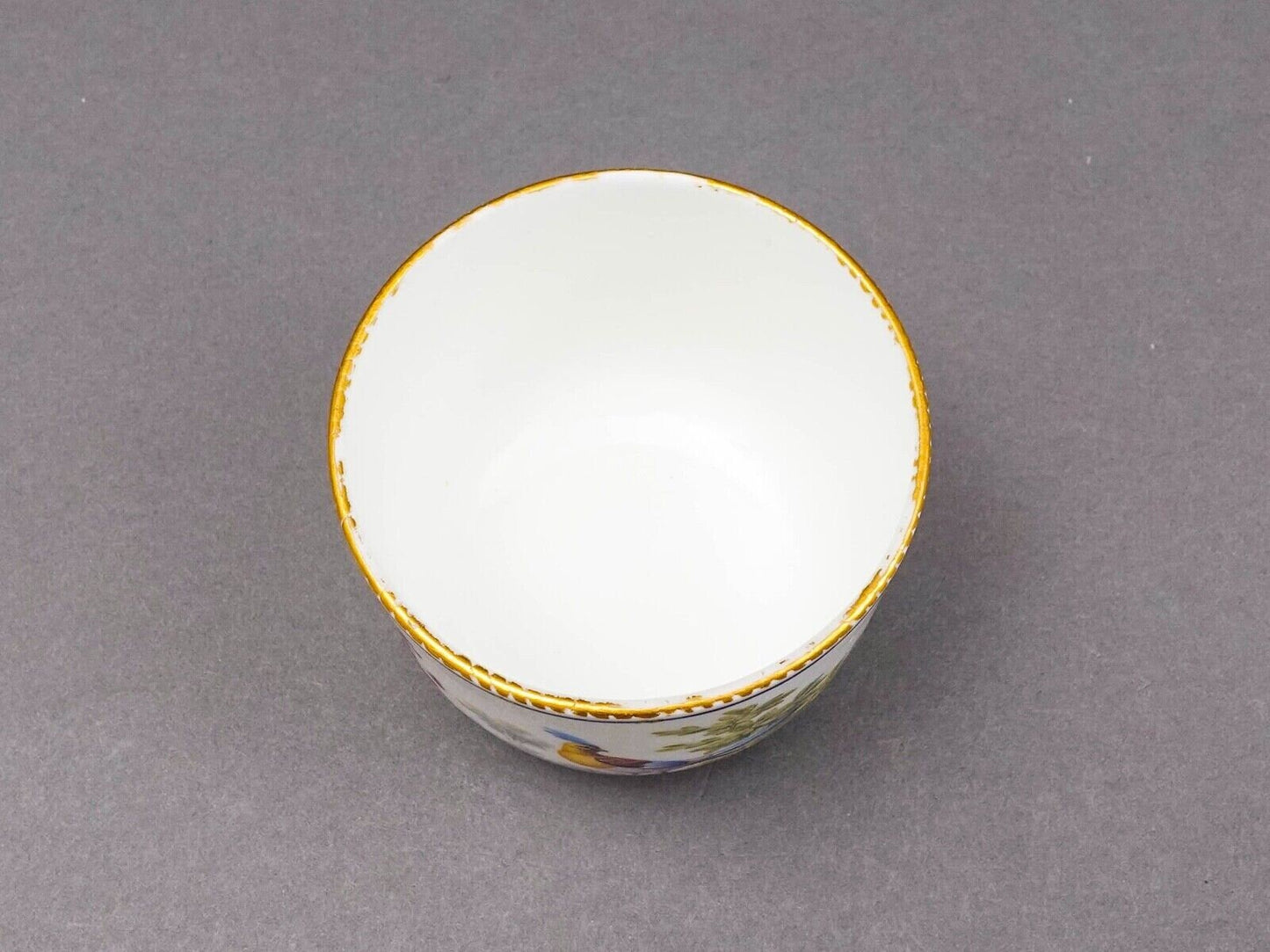 Sevres Francois Joseph Aloncle Hand Painted Birds Open Sugar Bowl Cup Circa 1772