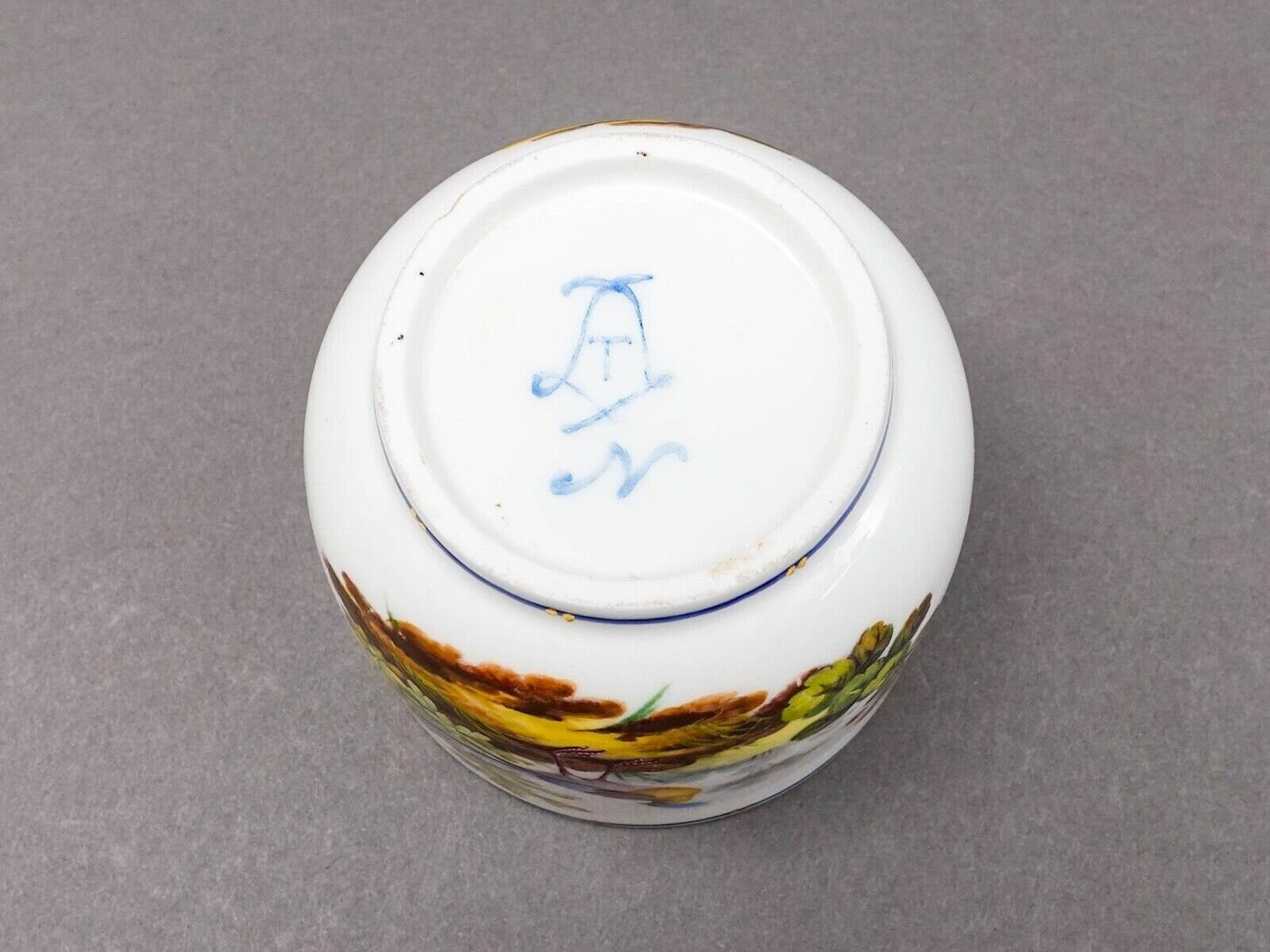 Sevres Francois Joseph Aloncle Hand Painted Birds Open Sugar Bowl Cup Circa 1772