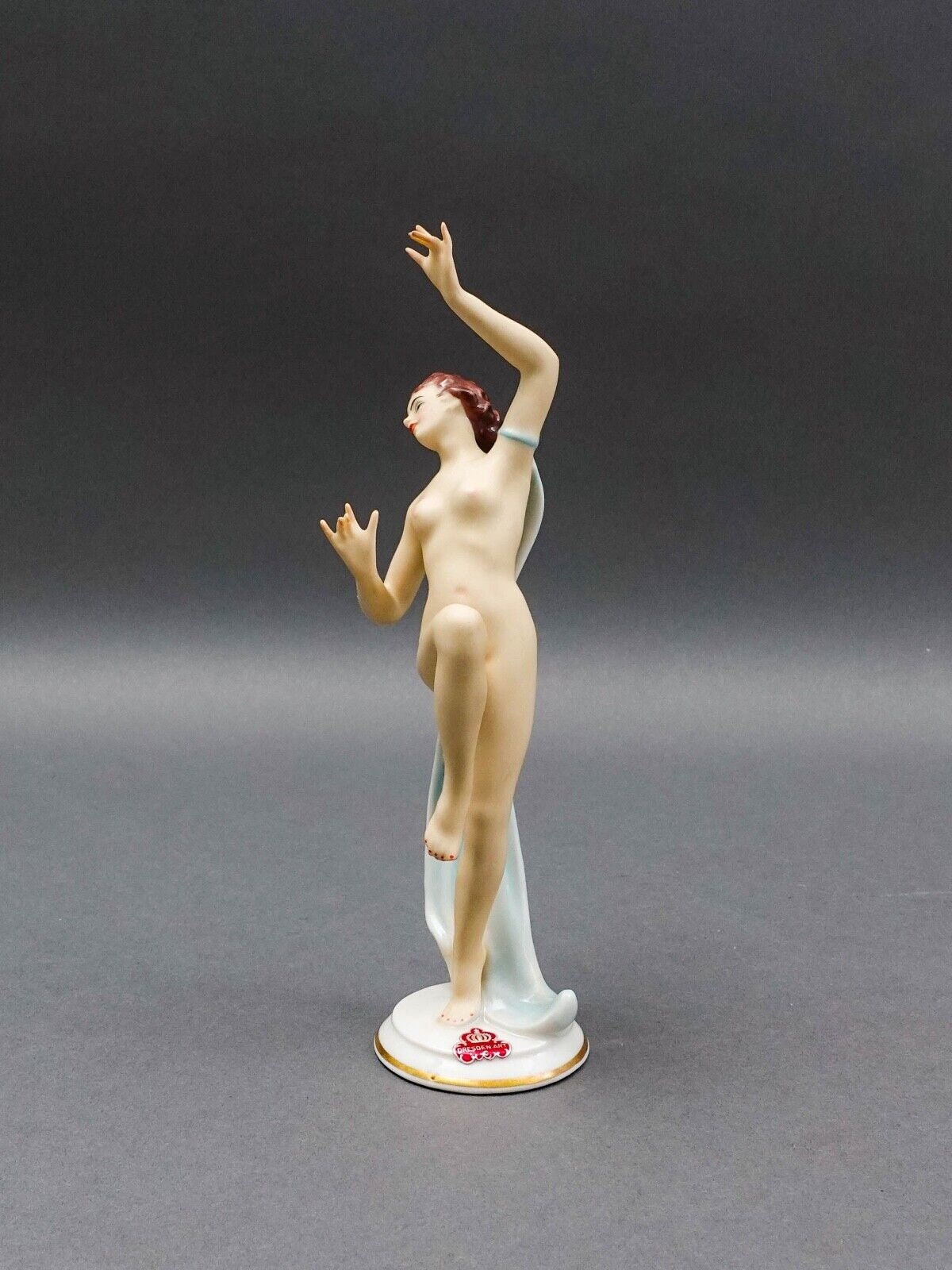 Alka Kunst Dresden Art Deco Germany Porcelain Woman Girl Lady Dancer Figurine