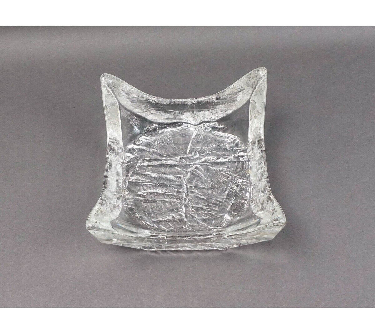 Iittala Finland Tapio Wirkkala Finland Lunaria Art Glass Catchall Bowl