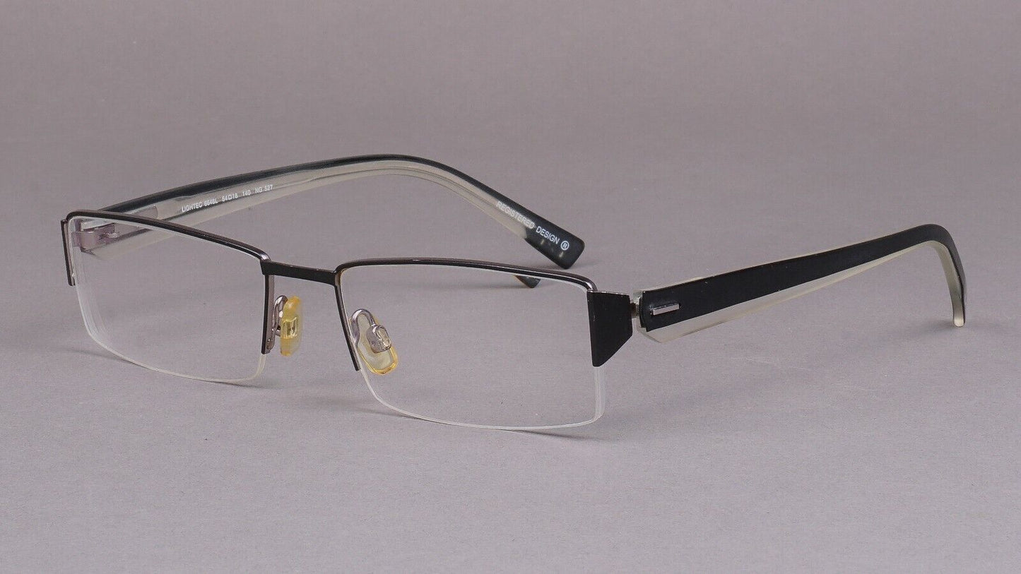 Morel Lightec 6646L NG 527 Black Clear Eyeglasses Frame 54[]18 140 France
