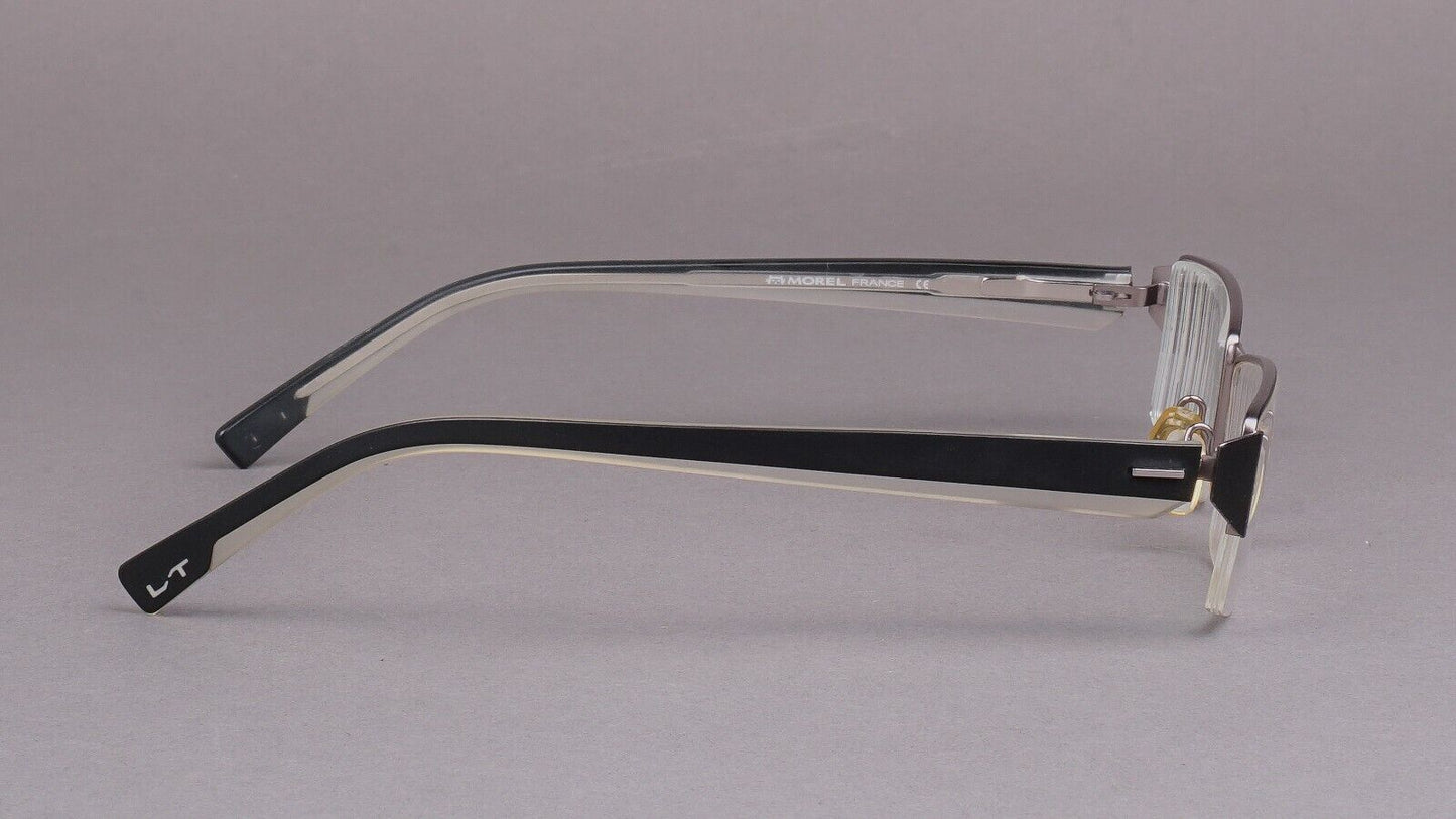 Morel Lightec 6646L NG 527 Black Clear Eyeglasses Frame 54[]18 140 France