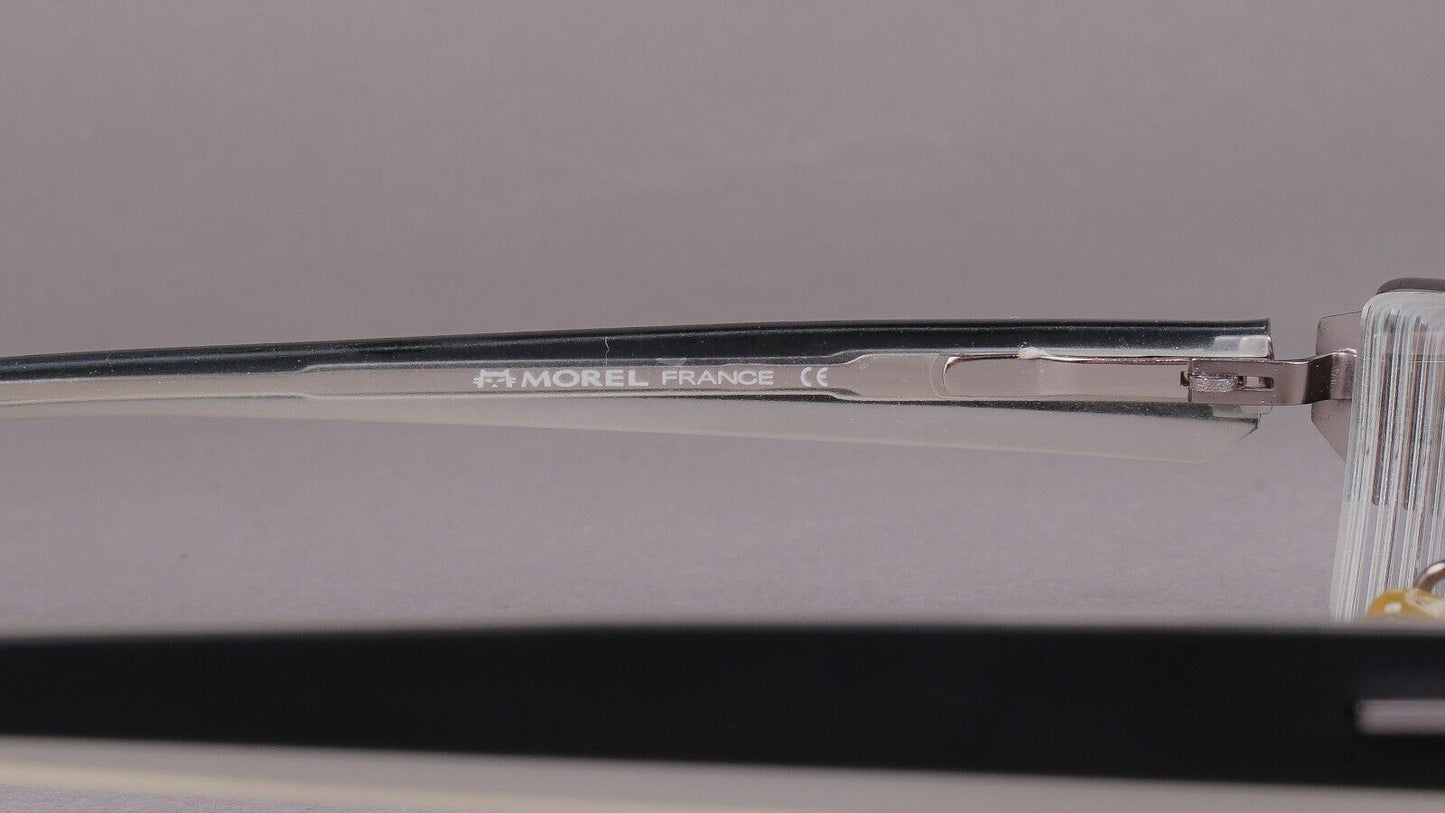 Morel Lightec 6646L NG 527 Black Clear Eyeglasses Frame 54[]18 140 France