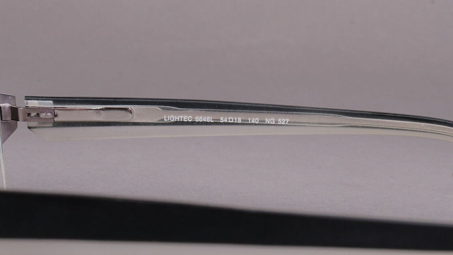 Morel Lightec 6646L NG 527 Black Clear Eyeglasses Frame 54[]18 140 France