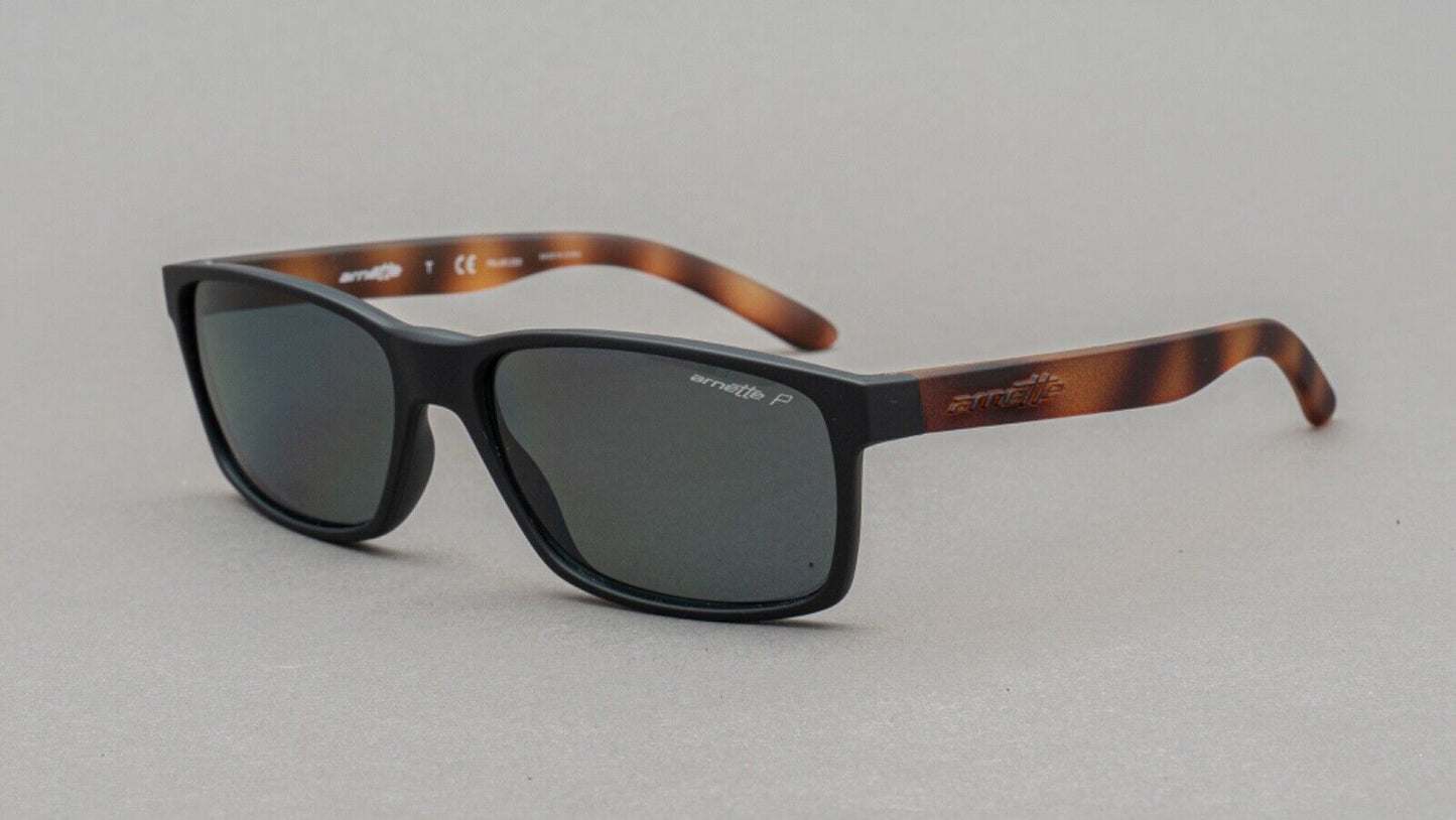 Arnette Slickster 4185-2273/81 Black Brown Tortoise Polorized Sunglasses 58[]16