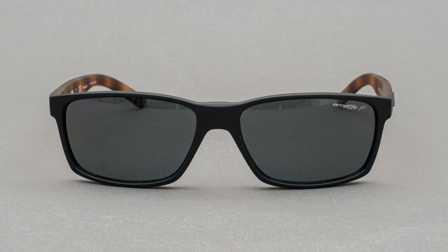 Arnette Slickster 4185-2273/81 Black Brown Tortoise Polorized Sunglasses 58[]16