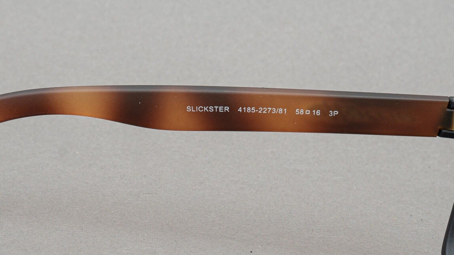 Arnette Slickster 4185-2273/81 Black Brown Tortoise Polorized Sunglasses 58[]16