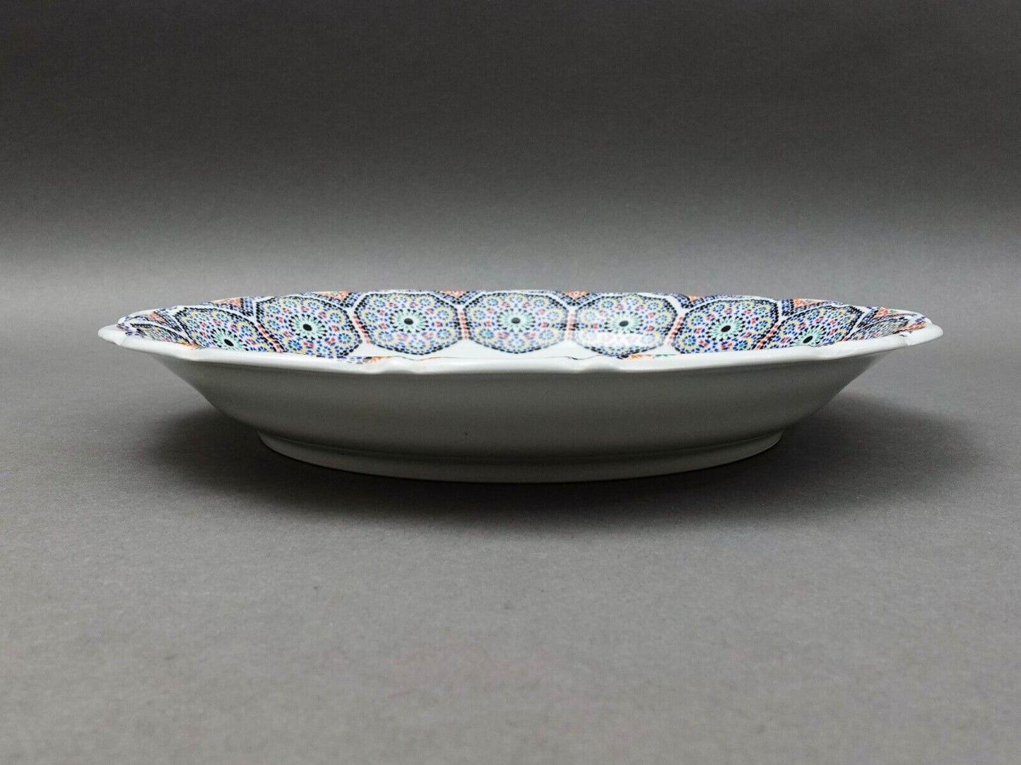 Cocema Fes Maroc Morocco Tile Mosaic Porcelain Serving Dish Platter 11 3/4"