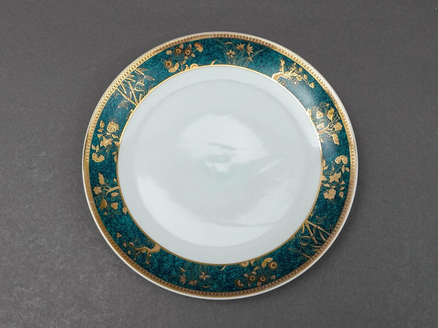 Cocema Fes Morocco Prestige Design Green Gold Porcelain Salad  Plate Set Of 6