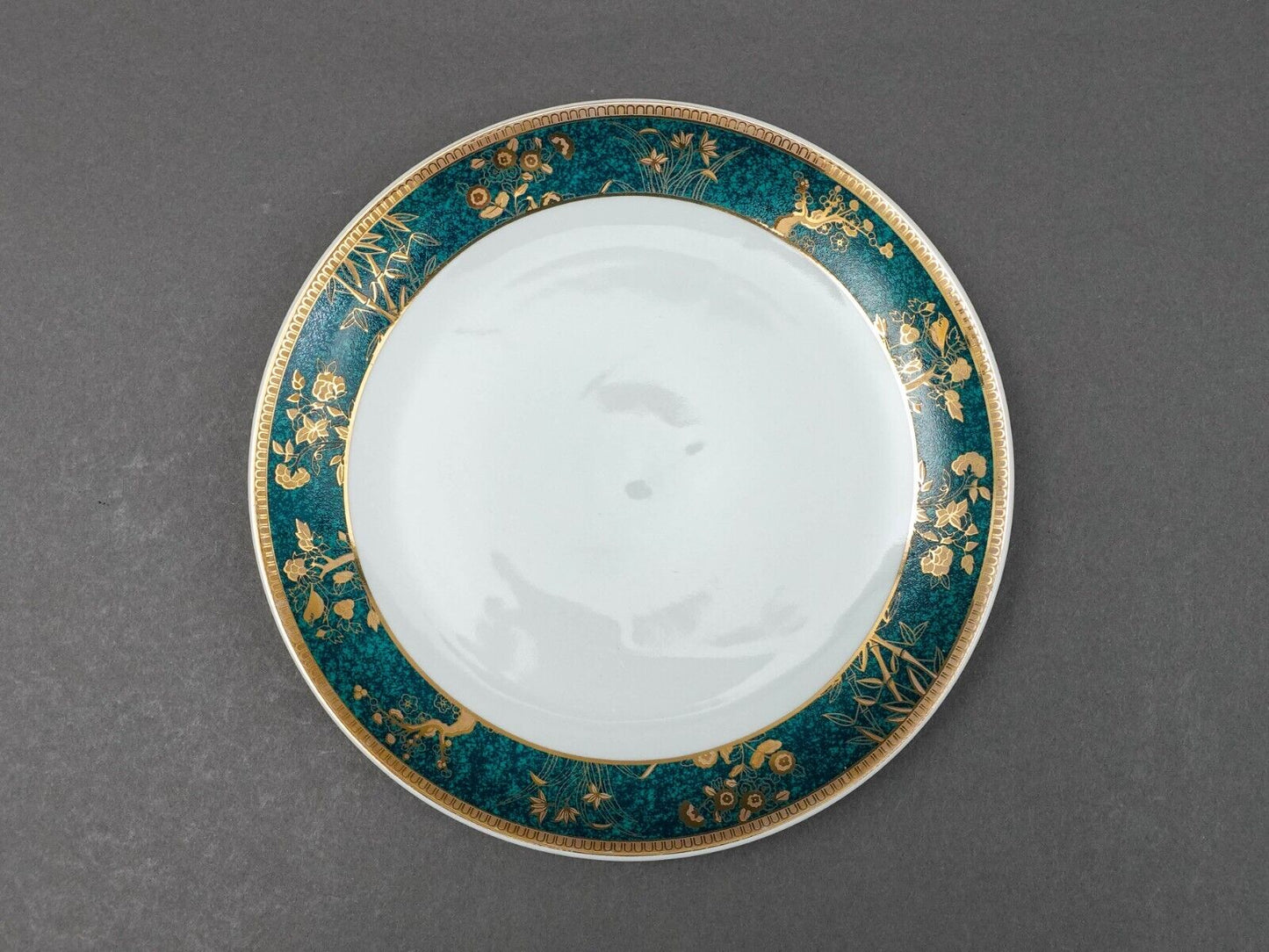 Cocema Fes Morocco Prestige Design Green Gold Porcelain Salad  Plate Set Of 6