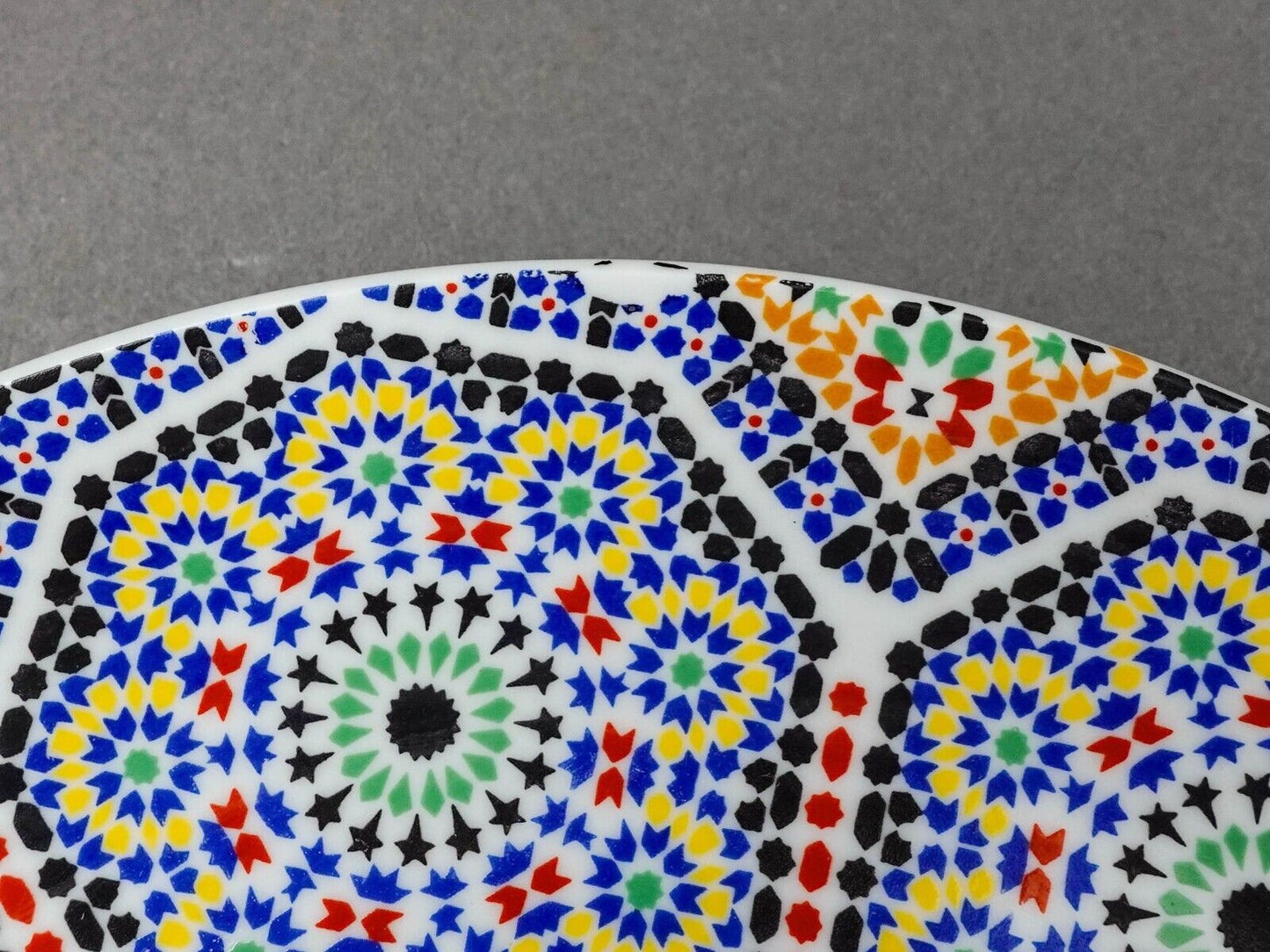 Cocema Fes Maroc Morocco Tile Mosaic Porcelain Bread & Butter Plate Set Of 6