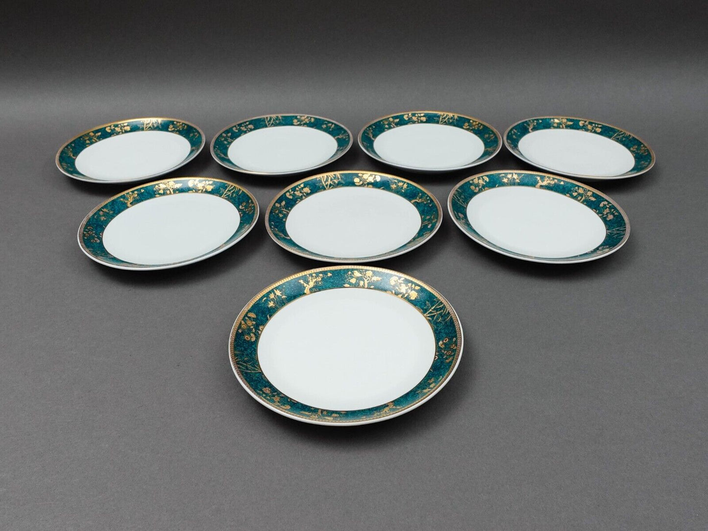 Cocema Fes Morocco Prestige Design Green Gold Bread & Butter Plate Set Of 8