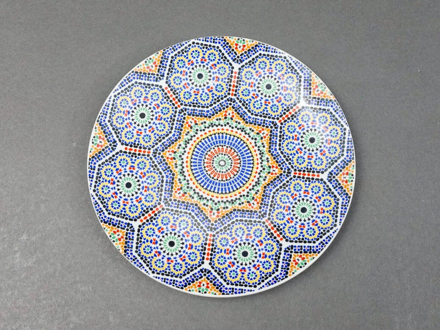 Cocema Fes Maroc Morocco Tile Mosaic Porcelain Salad Plate Set Of 4