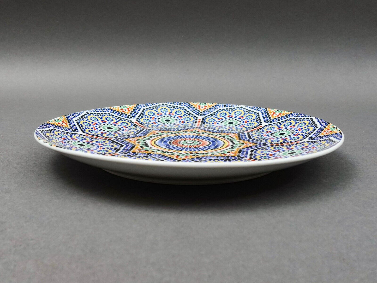 Cocema Fes Maroc Morocco Tile Mosaic Porcelain Salad Plate Set Of 4