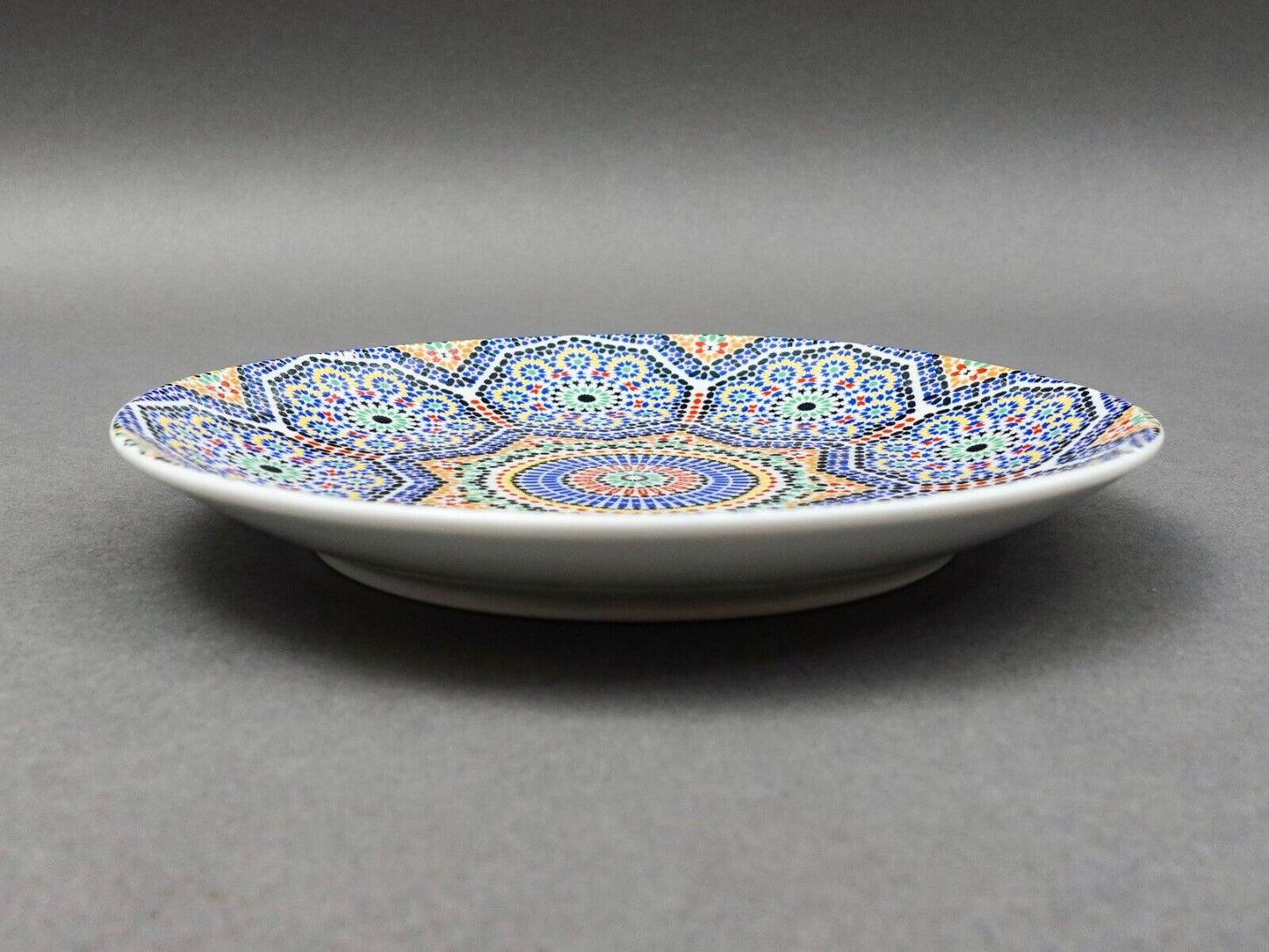 Cocema Fes Maroc Morocco Tile Mosaic Porcelain Bread & Butter Plate Set Of 5