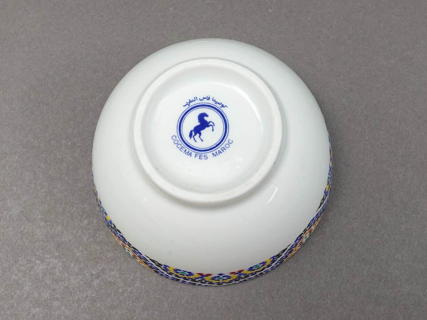Cocema Fes Maroc Morocco Tile Mosaic Porcelain Fruit Cereal Bowl Set Of 4
