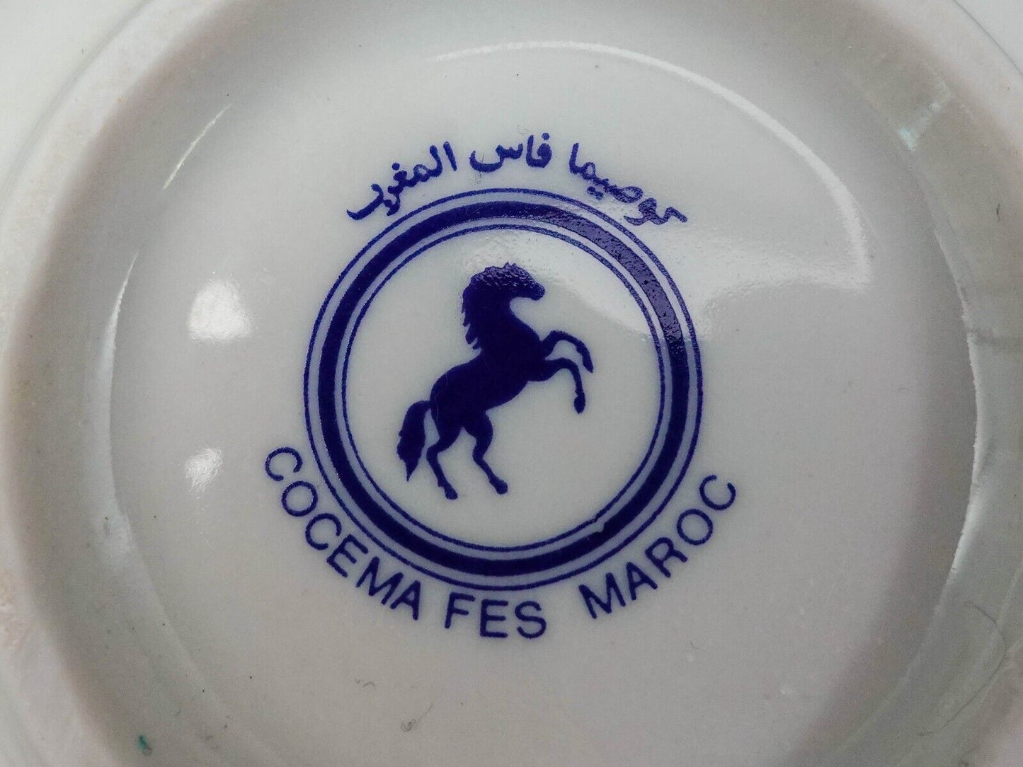 Cocema Fes Maroc Morocco Tile Mosaic Porcelain Fruit Cereal Bowl Set Of 4