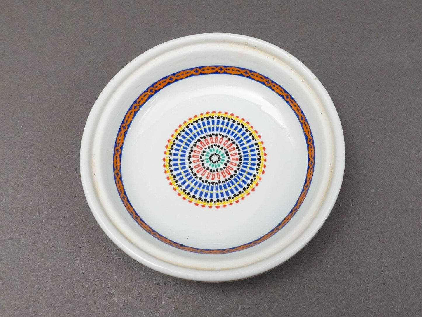 Cocema Fes Maroc Morocco Tile Mosaic Porcelain Covered Cheese Or Butter Dish