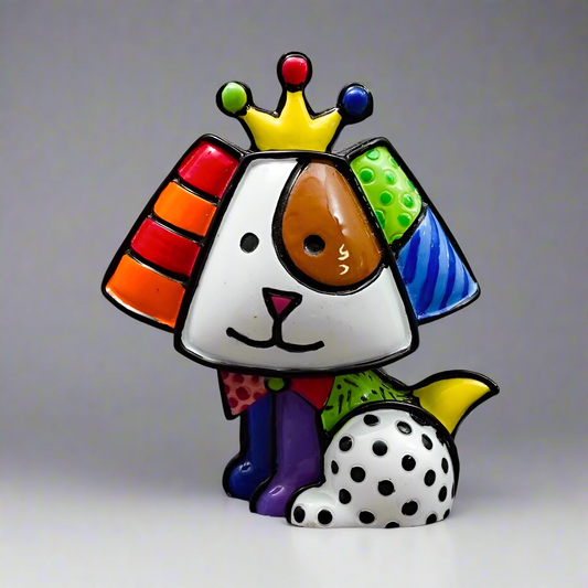 Romero Britto 2010 "Royalty" Beagle Dog Limited Edition 14072 Miniature Figurine