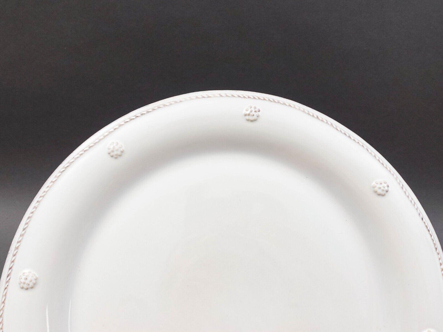 Juliska Portugal Berry & Thread Whitewash 13 3/4" Charger Plate Set Of 6