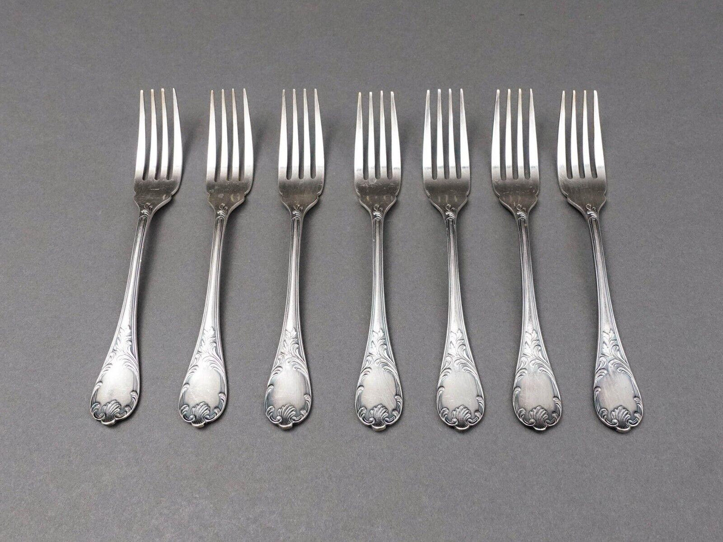 Christofle France Marly Silverplate 7" Fish Fork Set Of 7