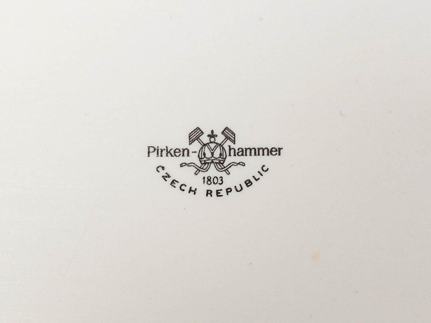 Pirken Hammer Czechoslovakia Red & Gold Porcelain Serving Platter Tray