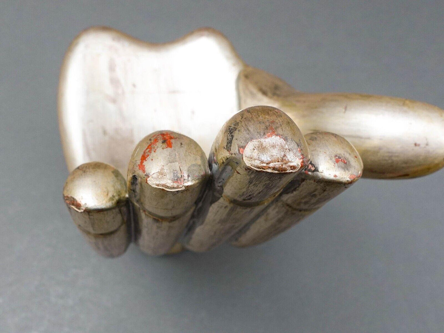 Pedro Friedeberg Signed Mexican Silver Wood Hand Foot Chair Sculpture 12"