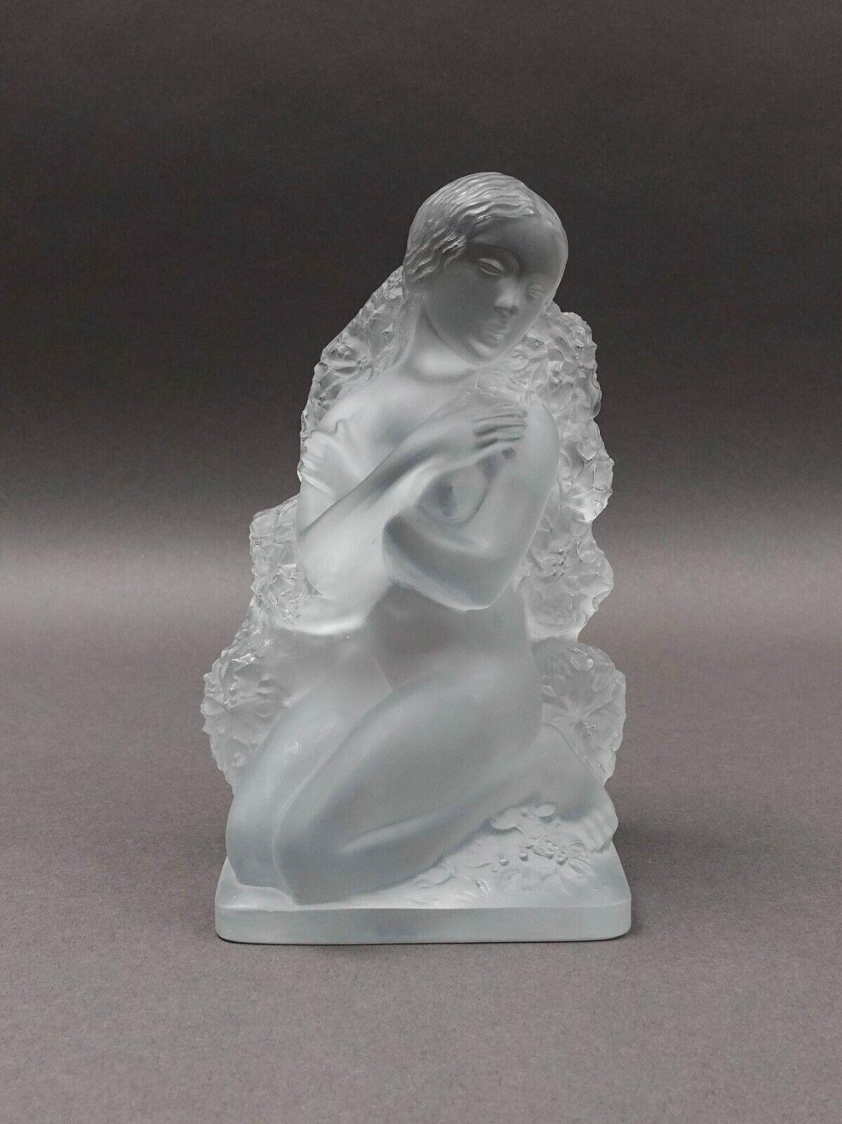 Lalique Crystal France Hiver The Four Seasons Winter Statue Series Figure (Read)