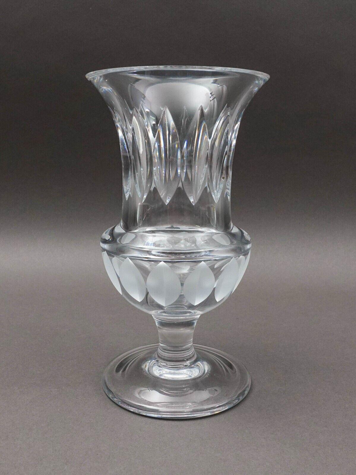 Cartier Crystal France Vintage La Maison Du Shogun Cut Glass Vase 8 3/4"