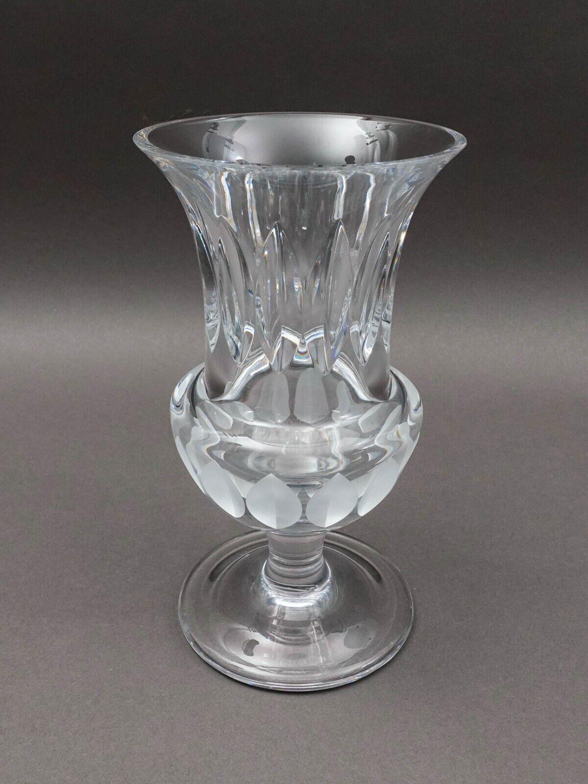 Cartier Crystal France Vintage La Maison Du Shogun Cut Glass Vase 8 3/4"