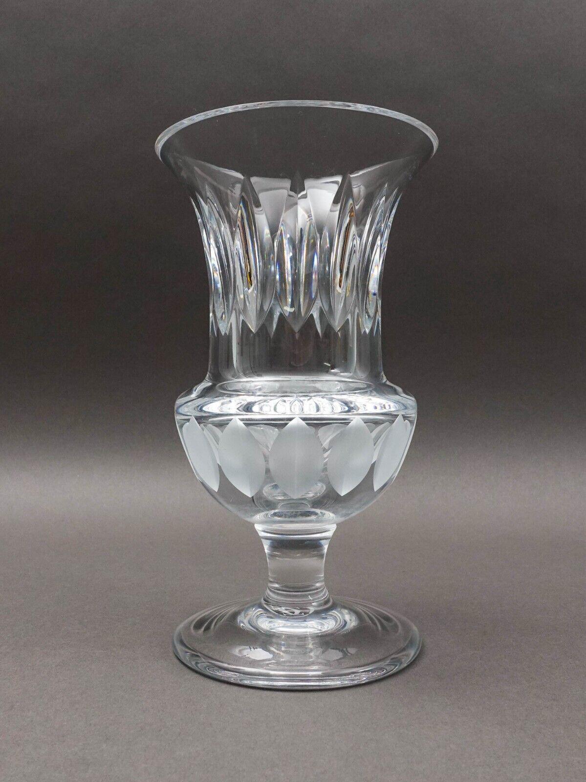 Cartier Crystal France Vintage La Maison Du Shogun Cut Glass Vase 8 3/4"