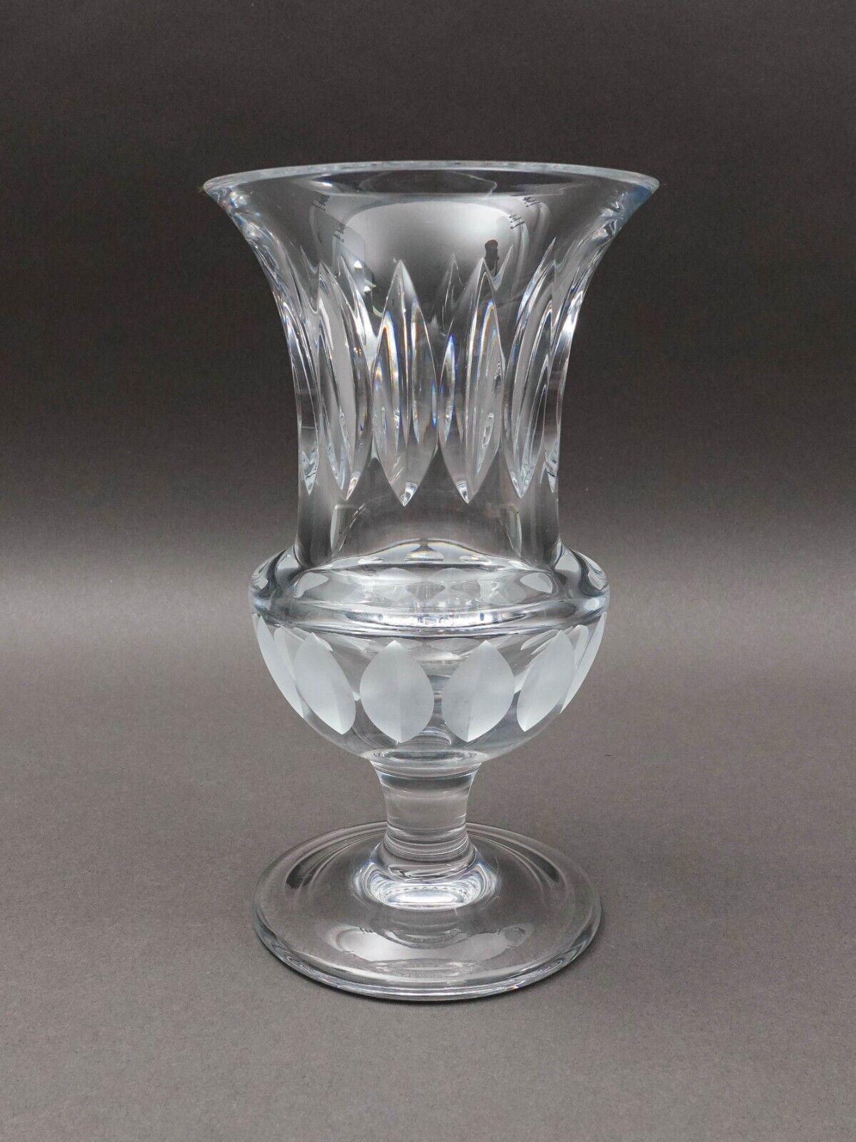 Cartier Crystal France Vintage La Maison Du Shogun Cut Glass Vase 8 3/4"