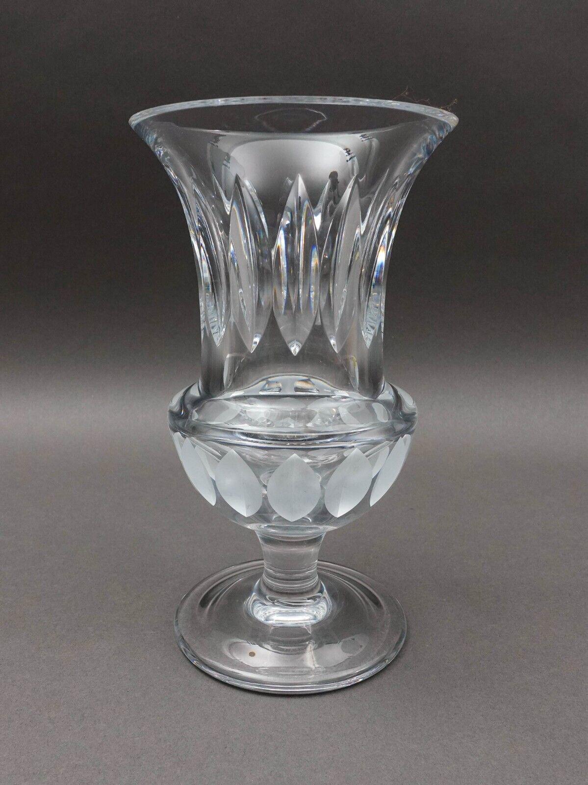 Cartier Crystal France Vintage La Maison Du Shogun Cut Glass Vase 8 3/4"