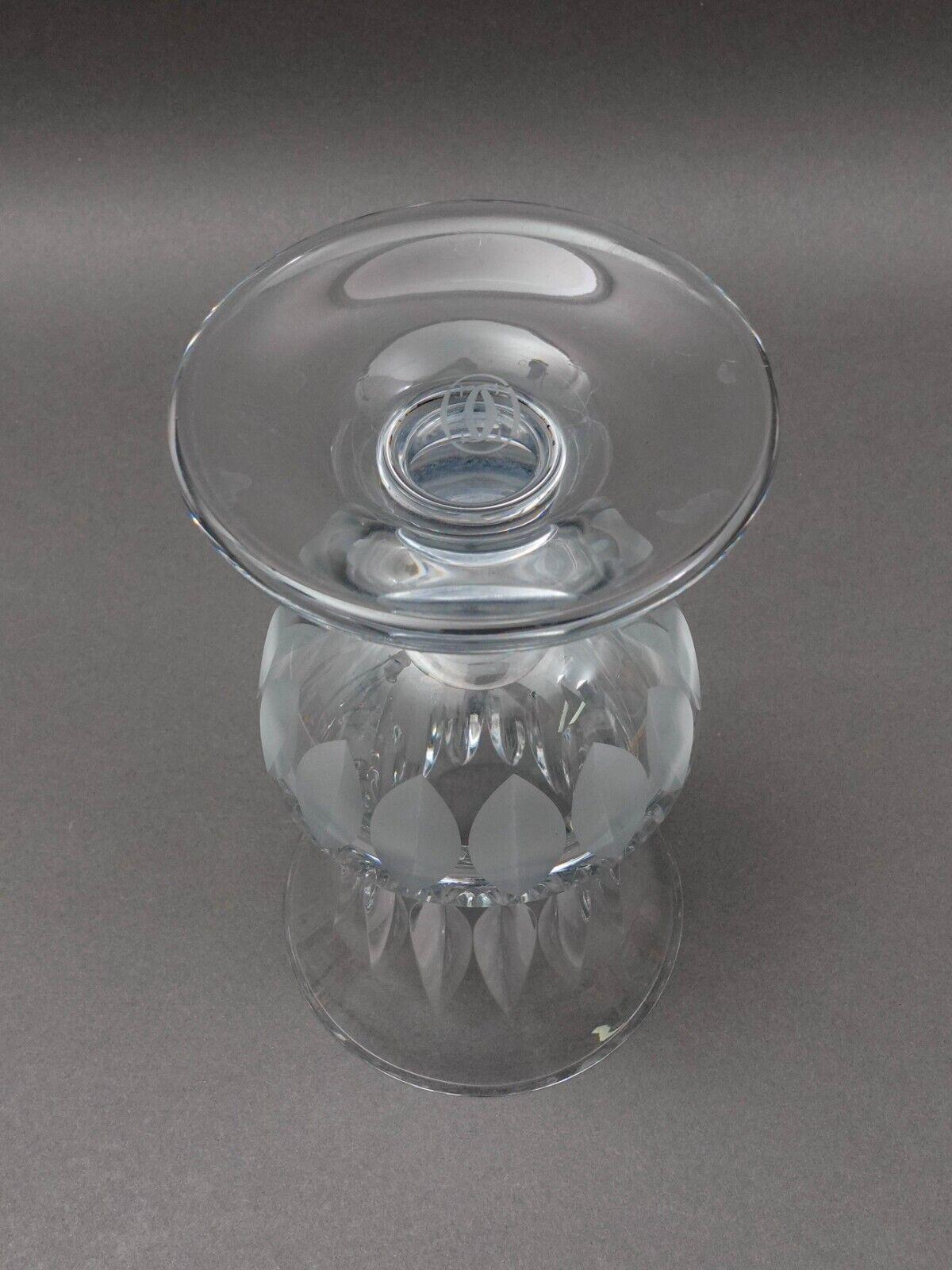 Cartier Crystal France Vintage La Maison Du Shogun Cut Glass Vase 8 3/4"